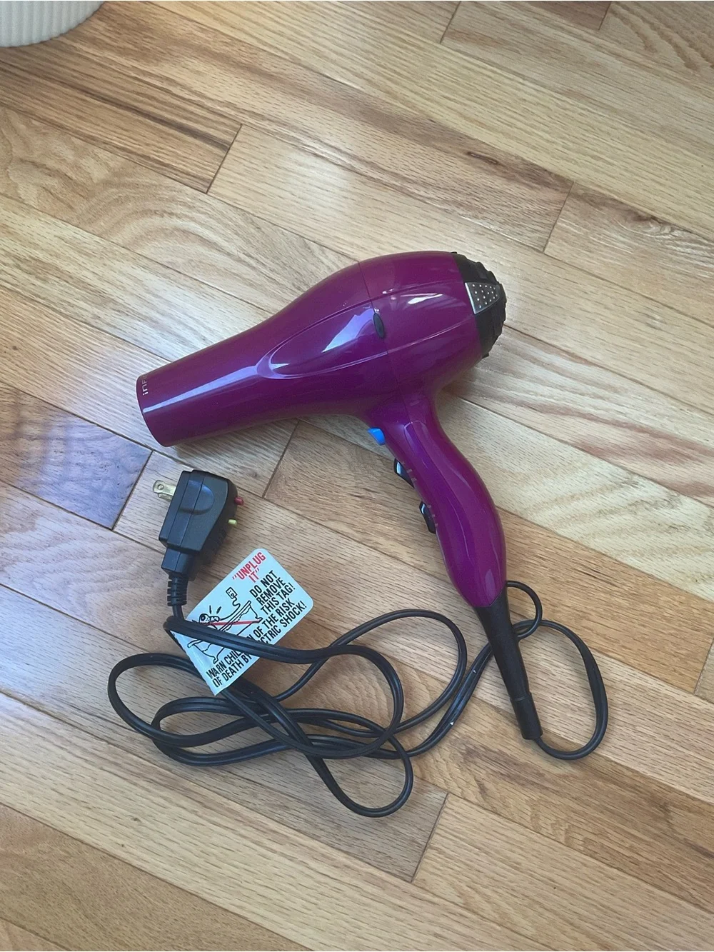 Purple Conair Infinitipro Compact Women’s Hair Dryer - Lightweight Styling Tool